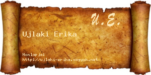 Ujlaki Erika névjegykártya